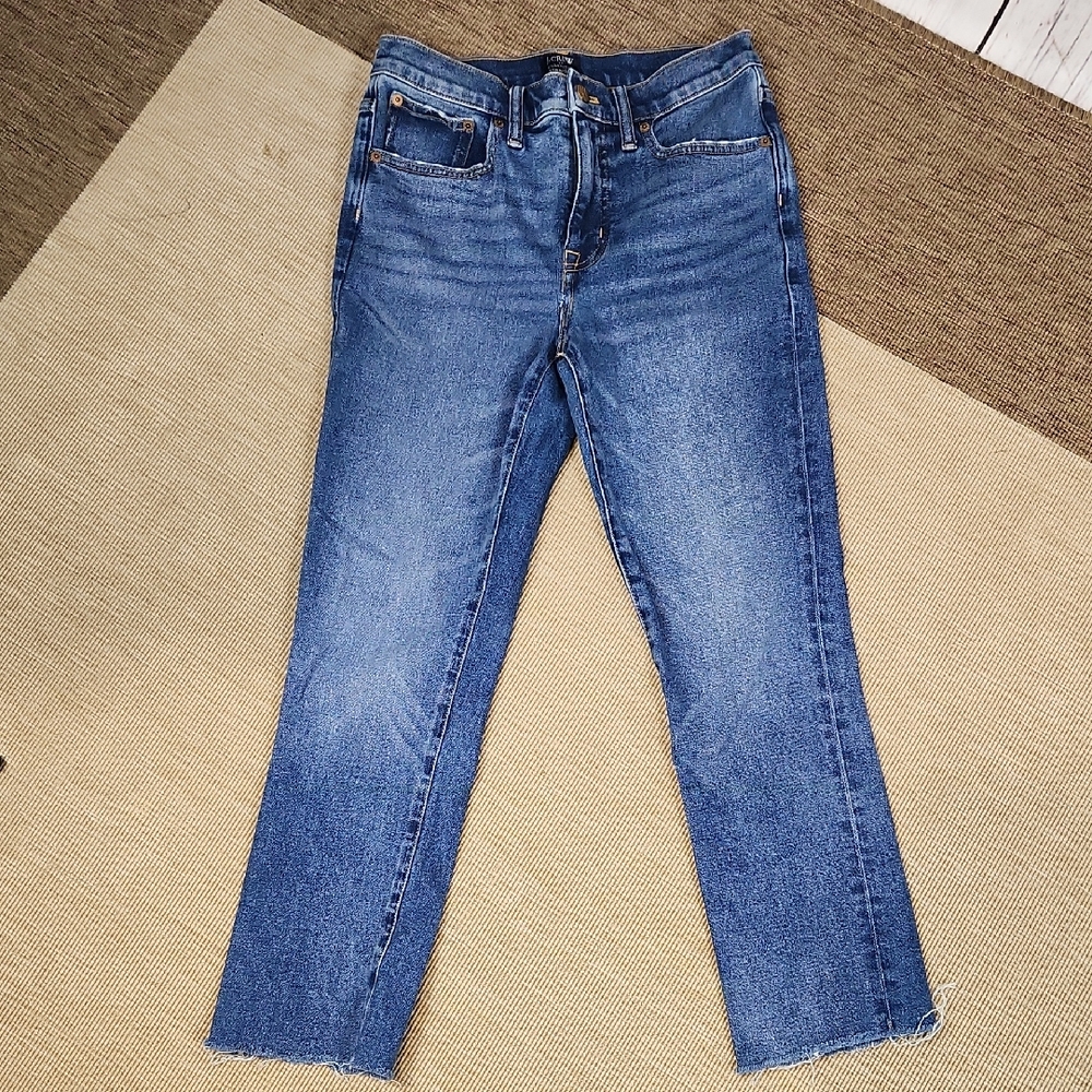 J. Crew Essential Straight Raw Hem 26 FLAW